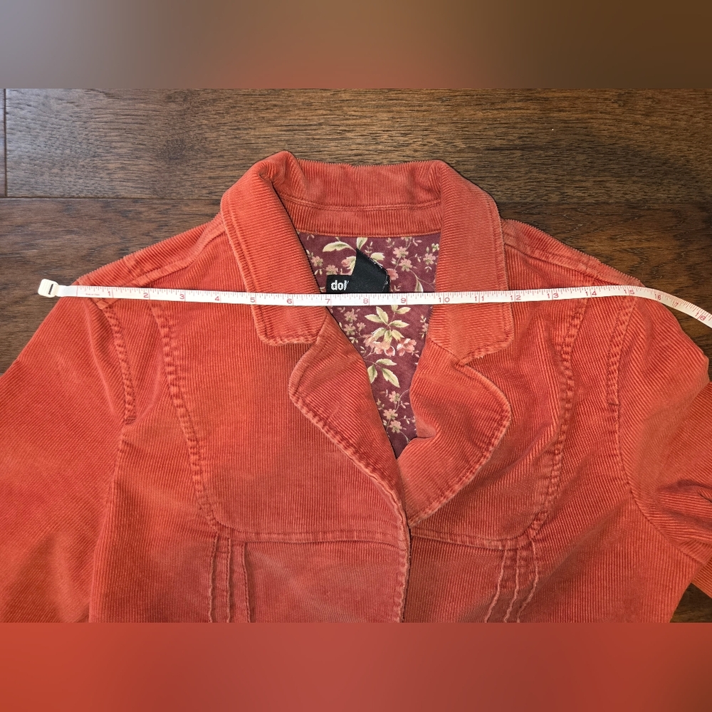 Women's Corduroy Jacket in Rust Juniors Large - Picture 6 of 8